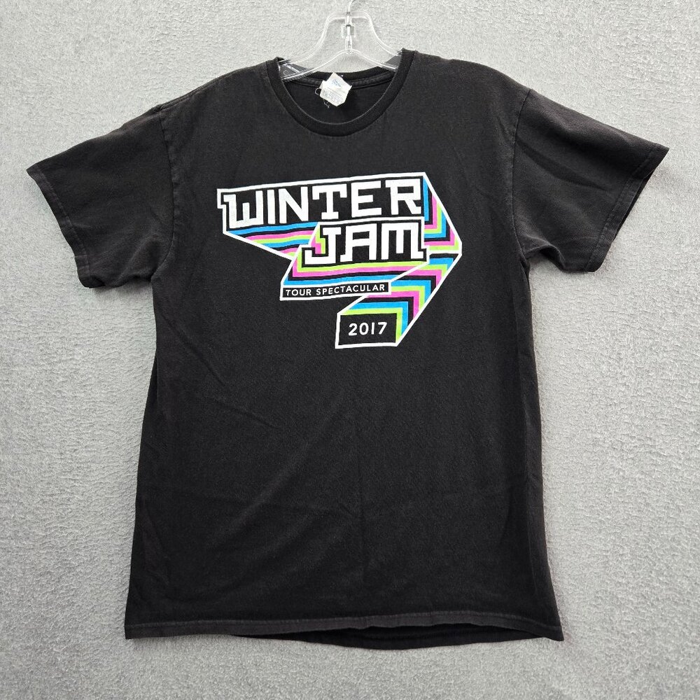 Winter Jam Women Top Medium Black Tour Spectacular 2017 Graphic Short Sleeve Tee